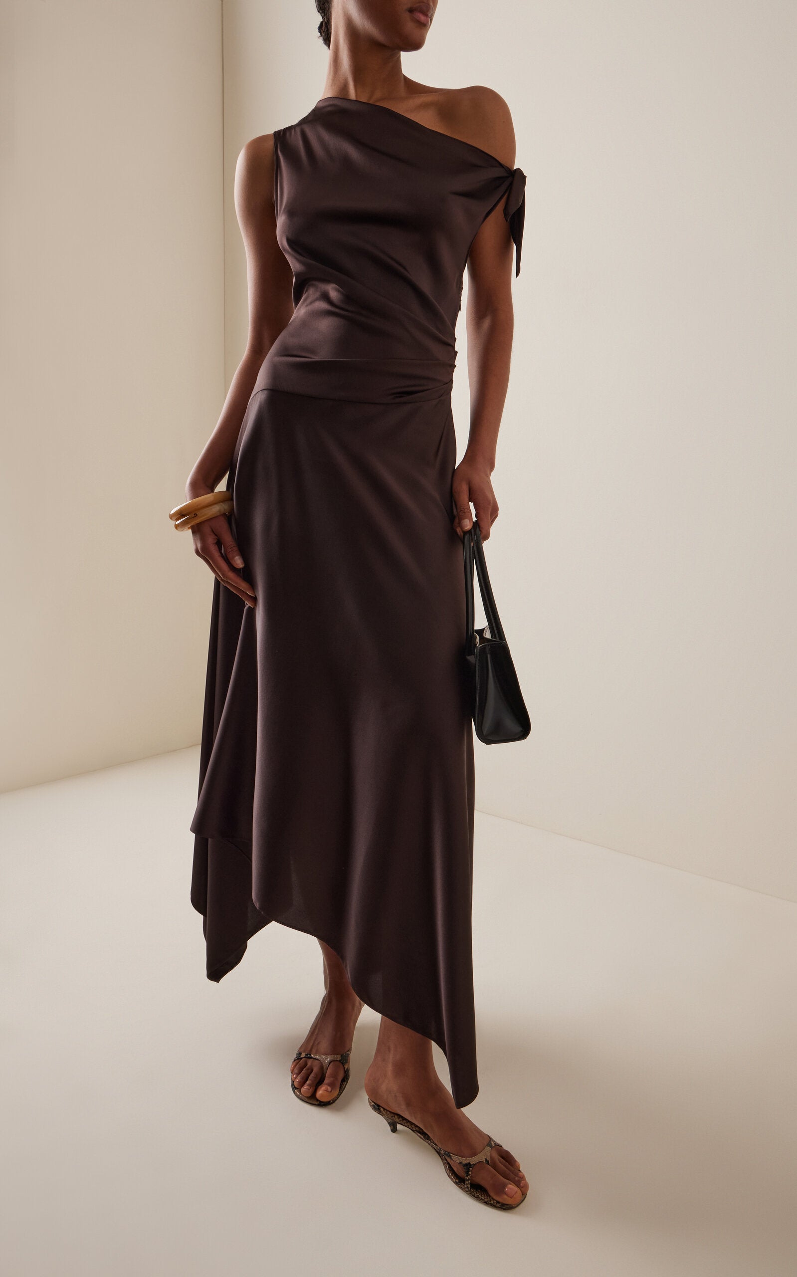 Staud Portia Silk Dress - Earth