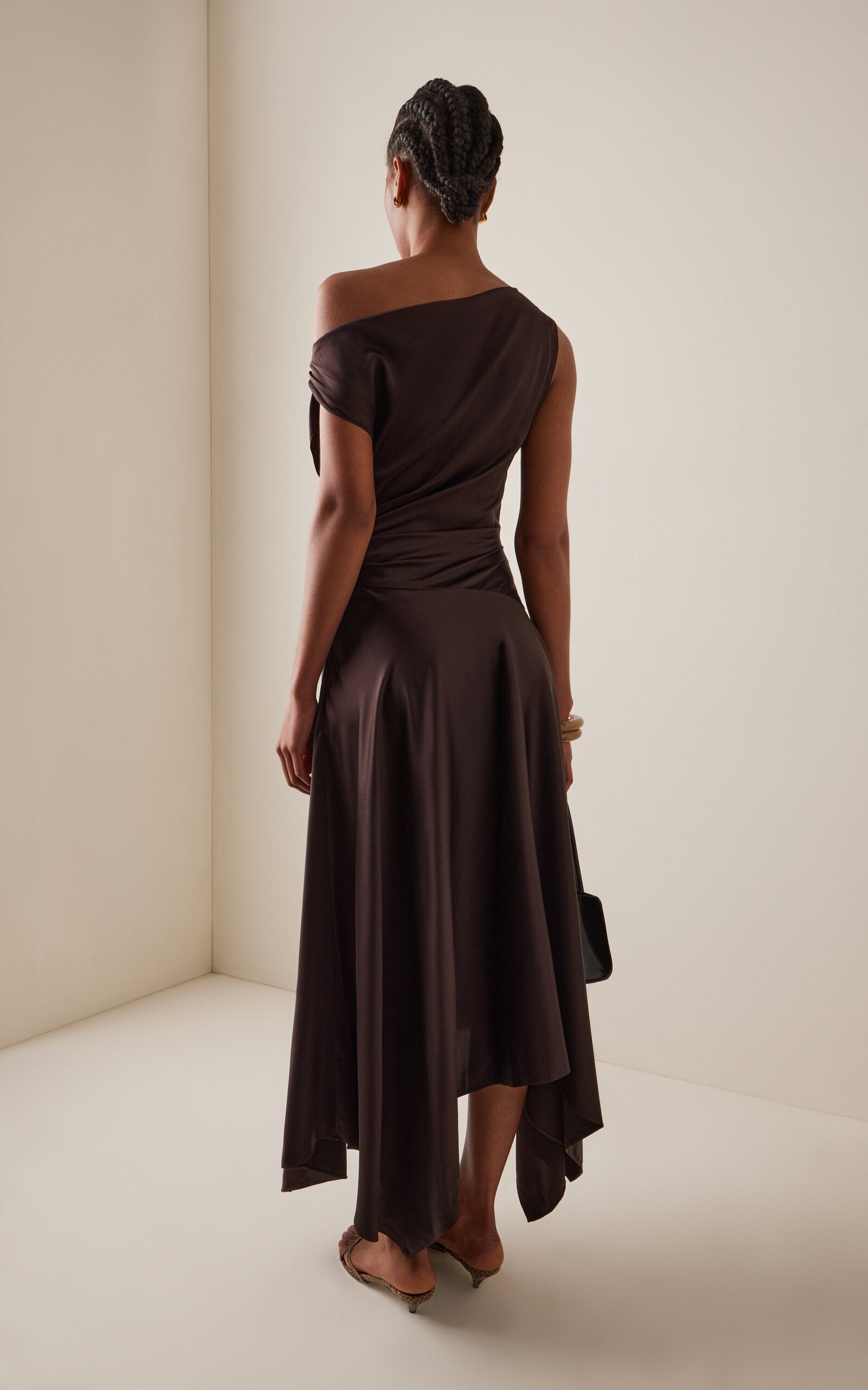 Staud Portia Silk Dress - Earth