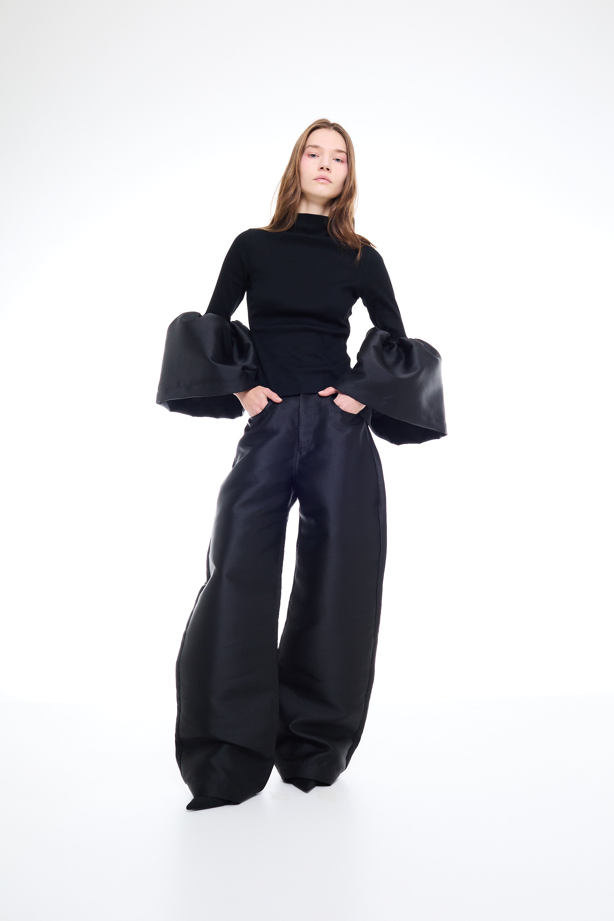 HEAVY SATIN BOYFRIENDS TROUSERS