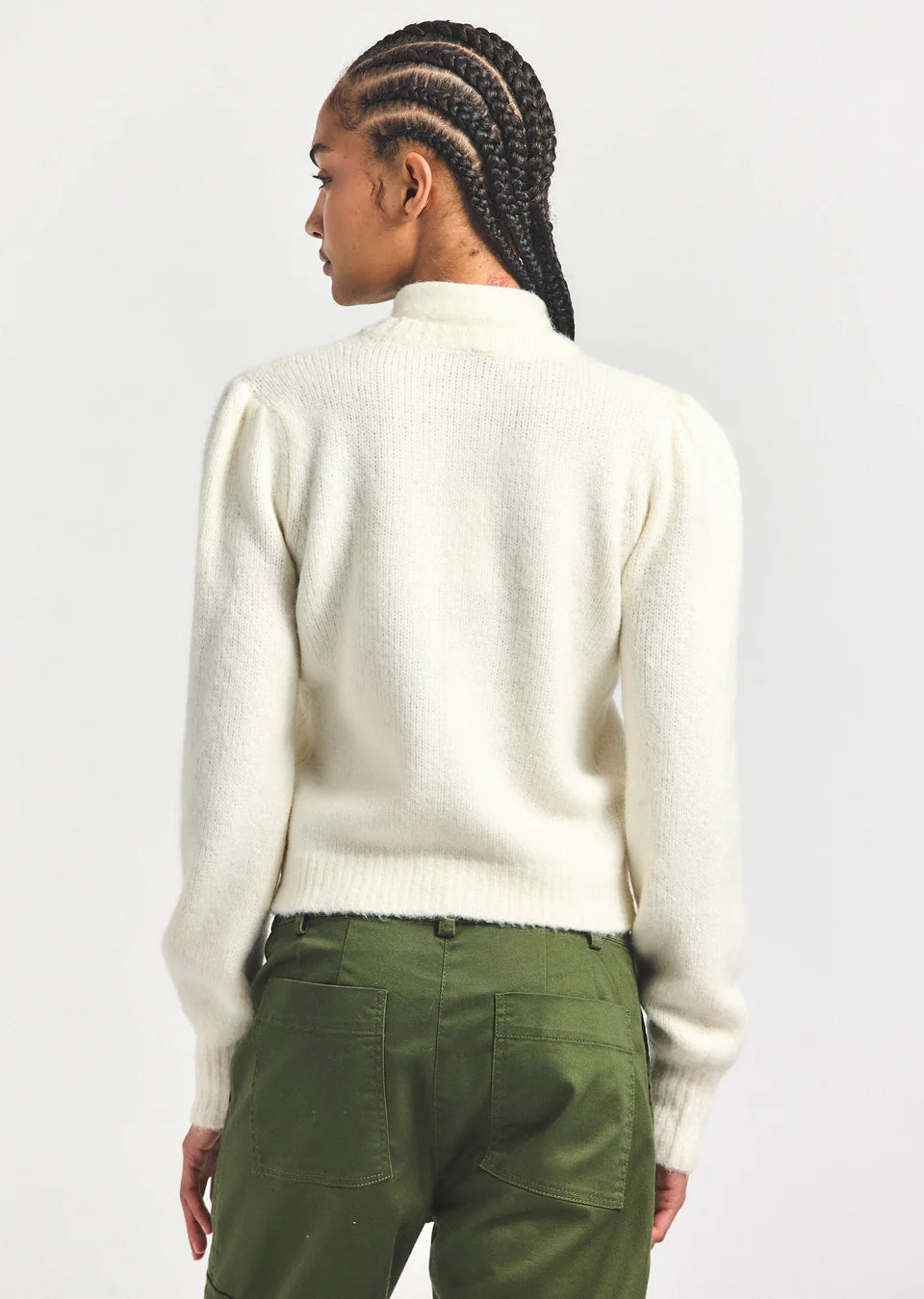 Derek Lam Leilani Plush Knit Tie Sweater