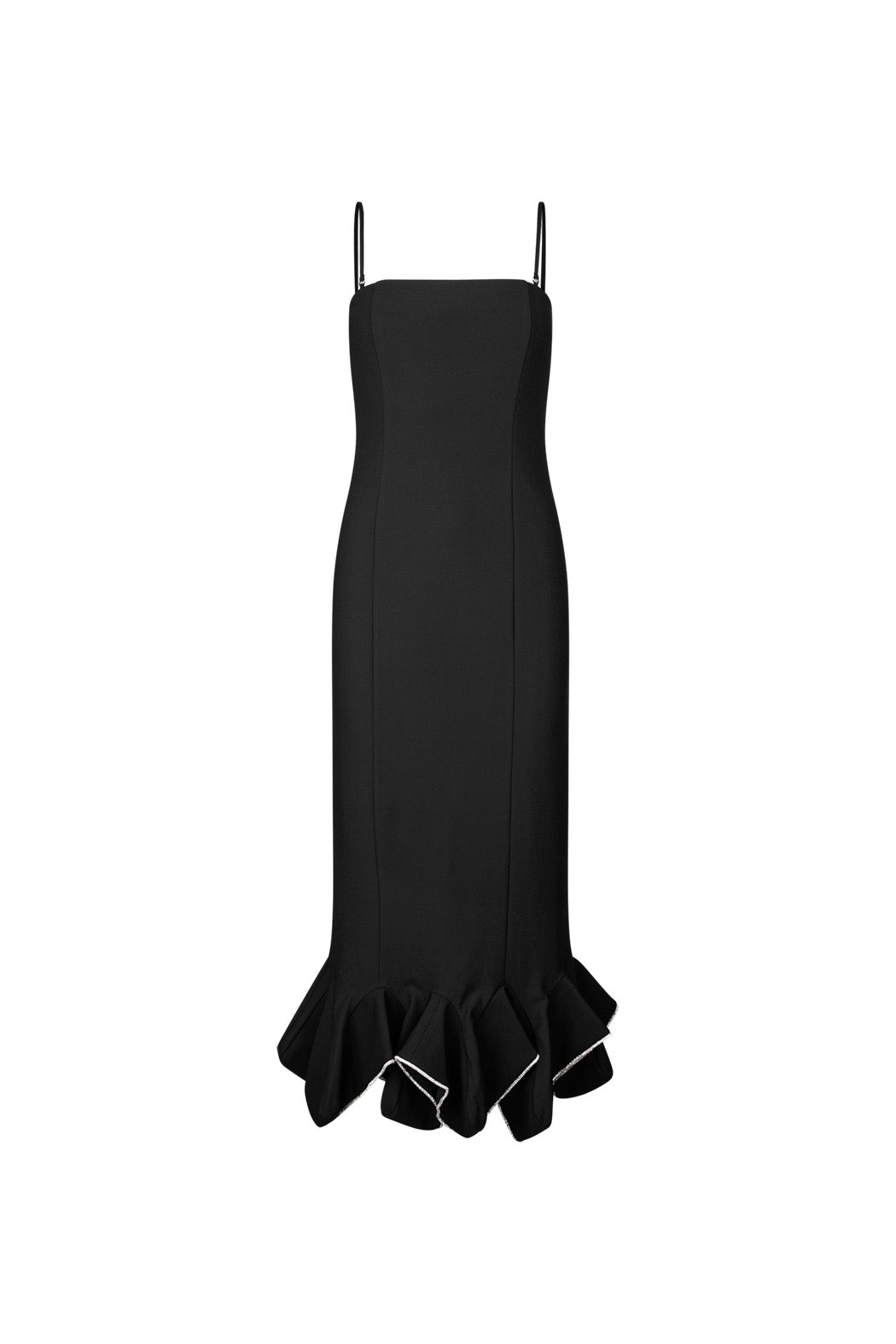 MIDI RUFFLE DRESS