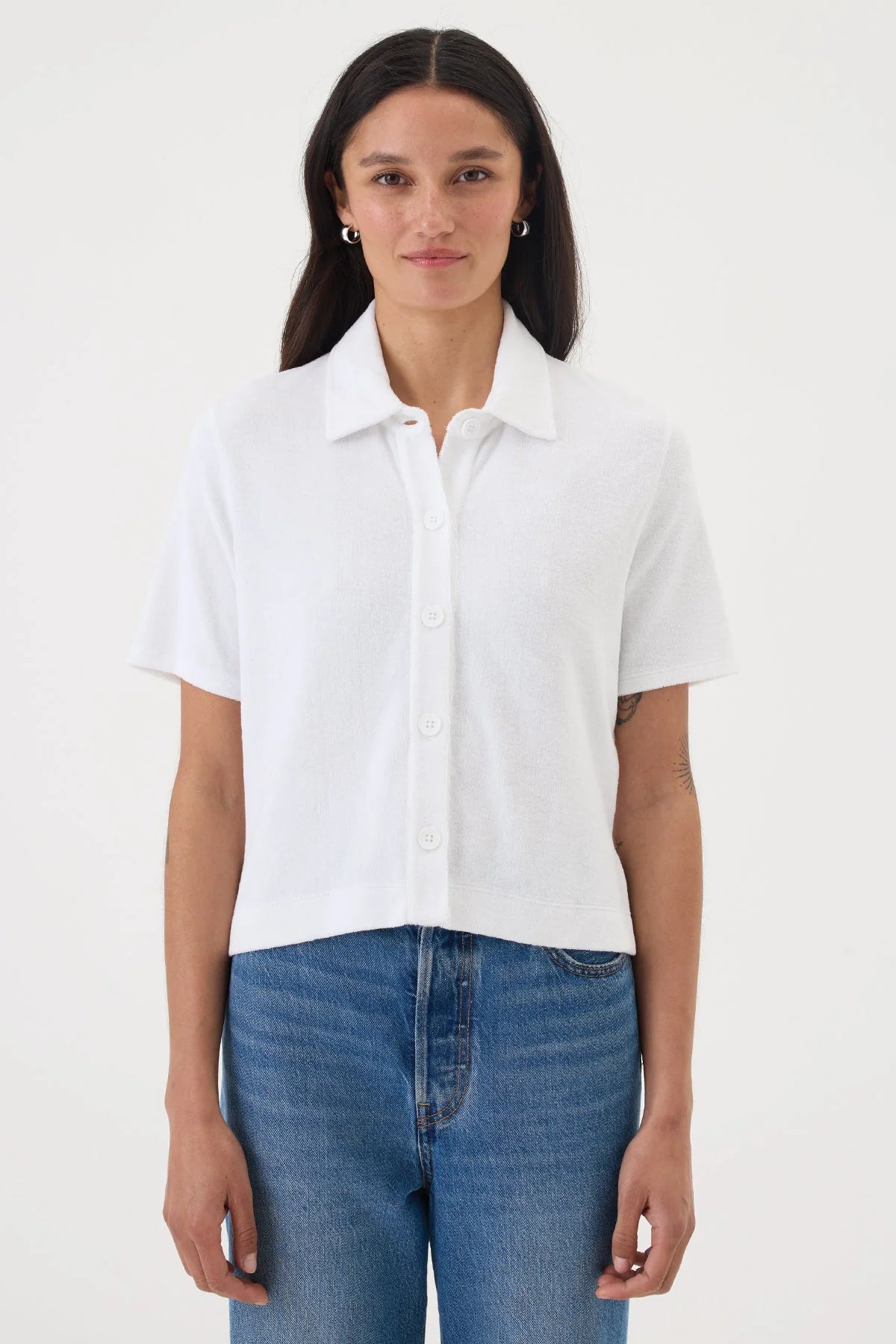 Goldie Lewinter Luxe Life Button Down - White