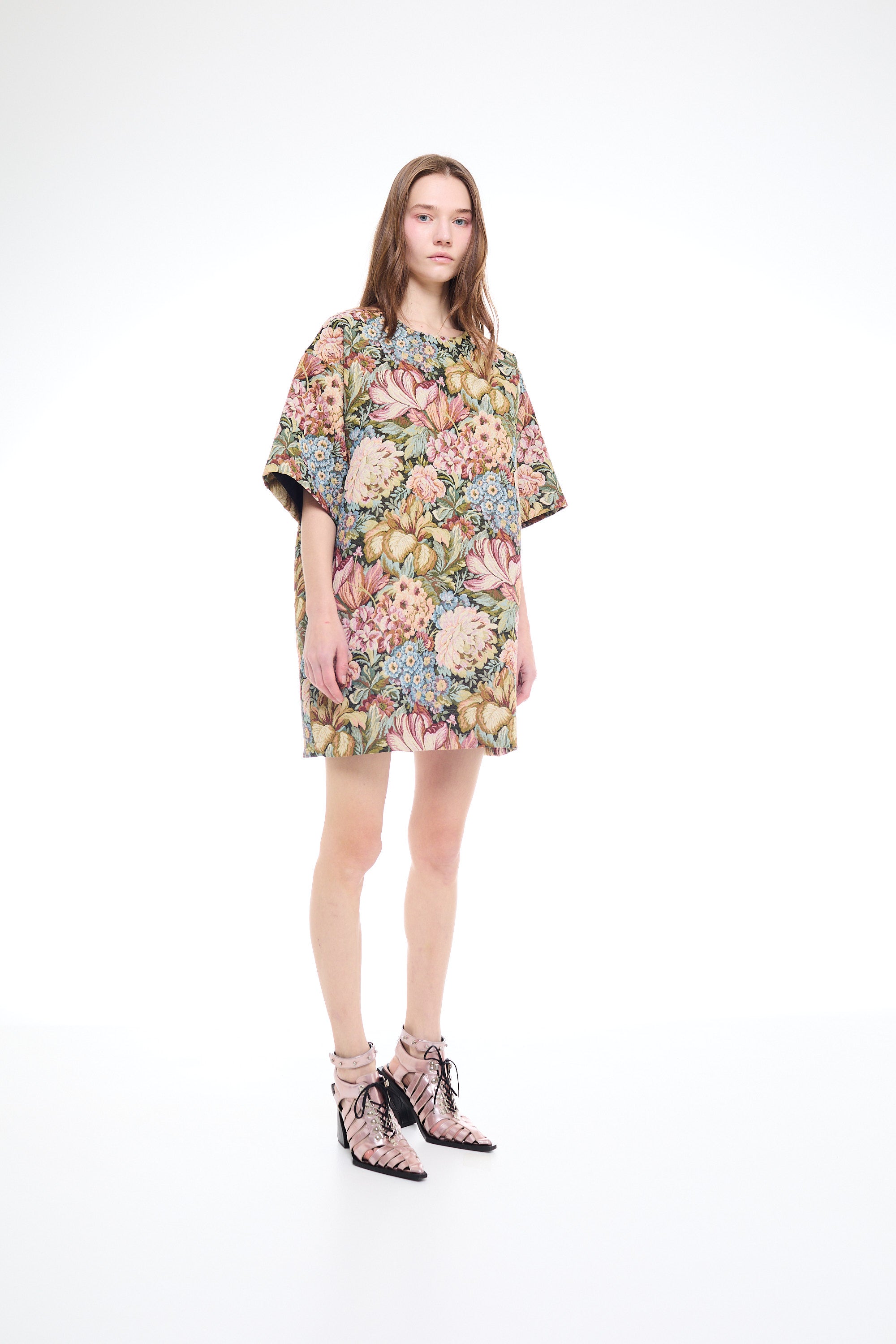 BROCADE TEE DRESS
