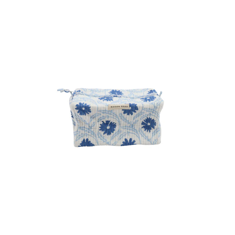 Maison Poire Marguerite Small Toiletry Bag - Cobalt