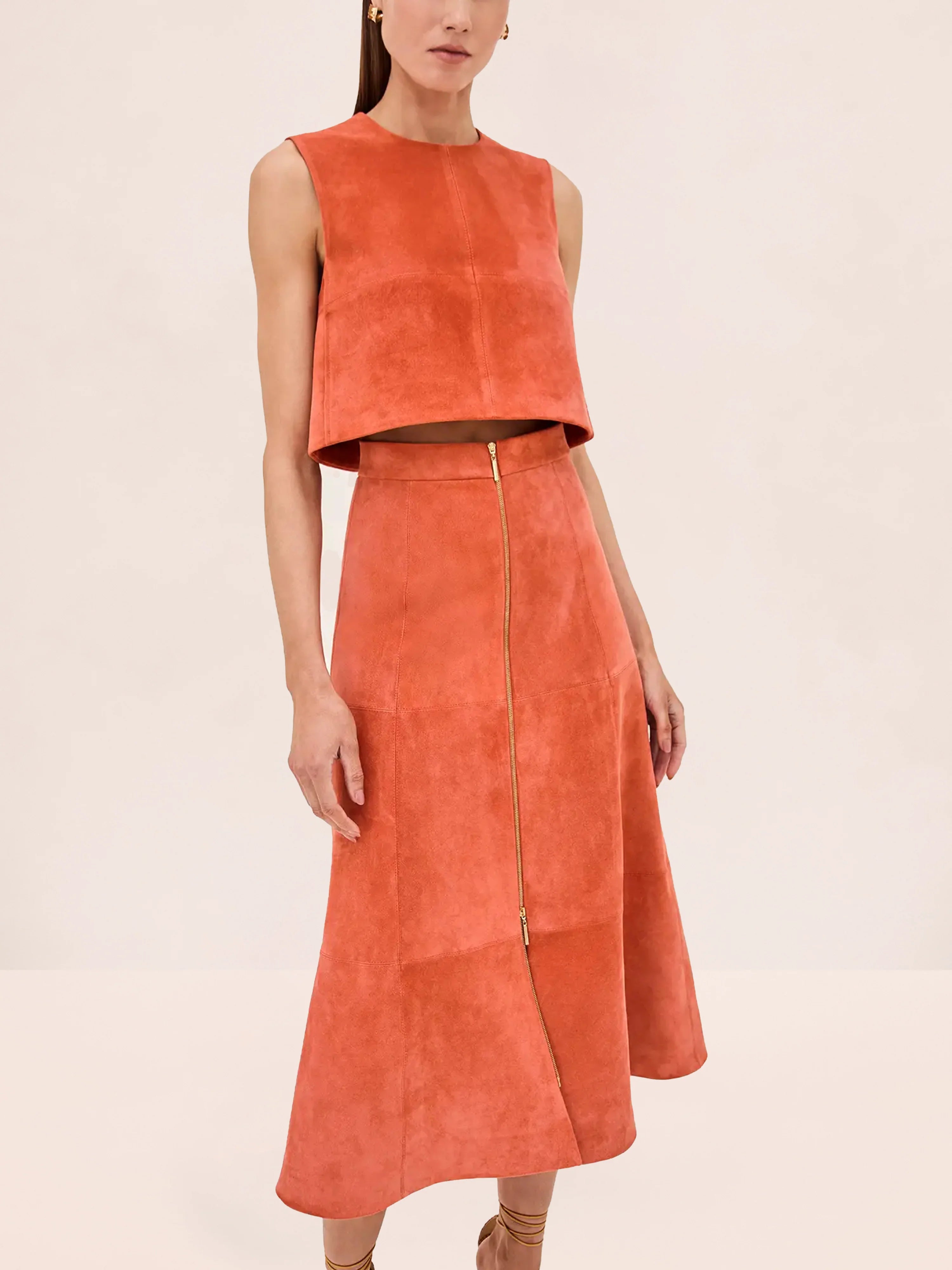 Alexis Bently Skirt - Amber Suede