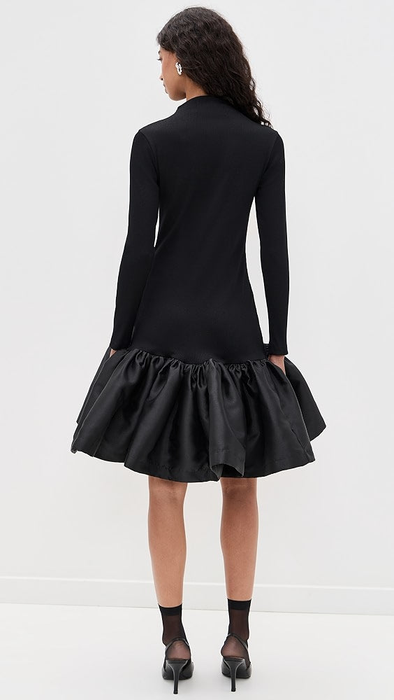 Marques' Almeida Long Sleeve Fitted Mini Dress with Drop