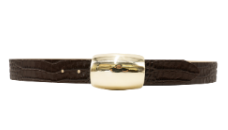 MILOU DOMED CROC EMB BELT