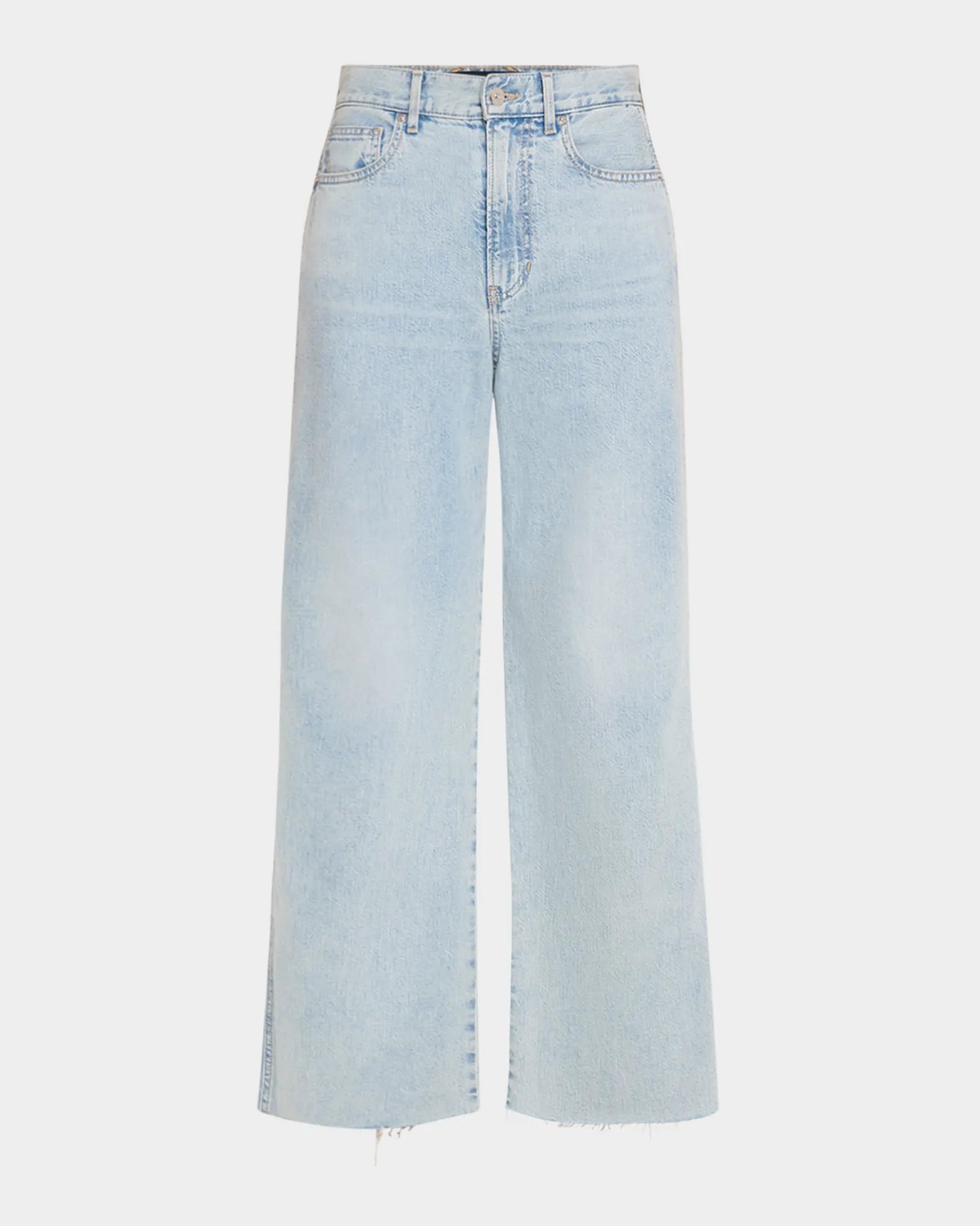 Veronica Beard Taylor Cropped H/R Jean - Pale Stone