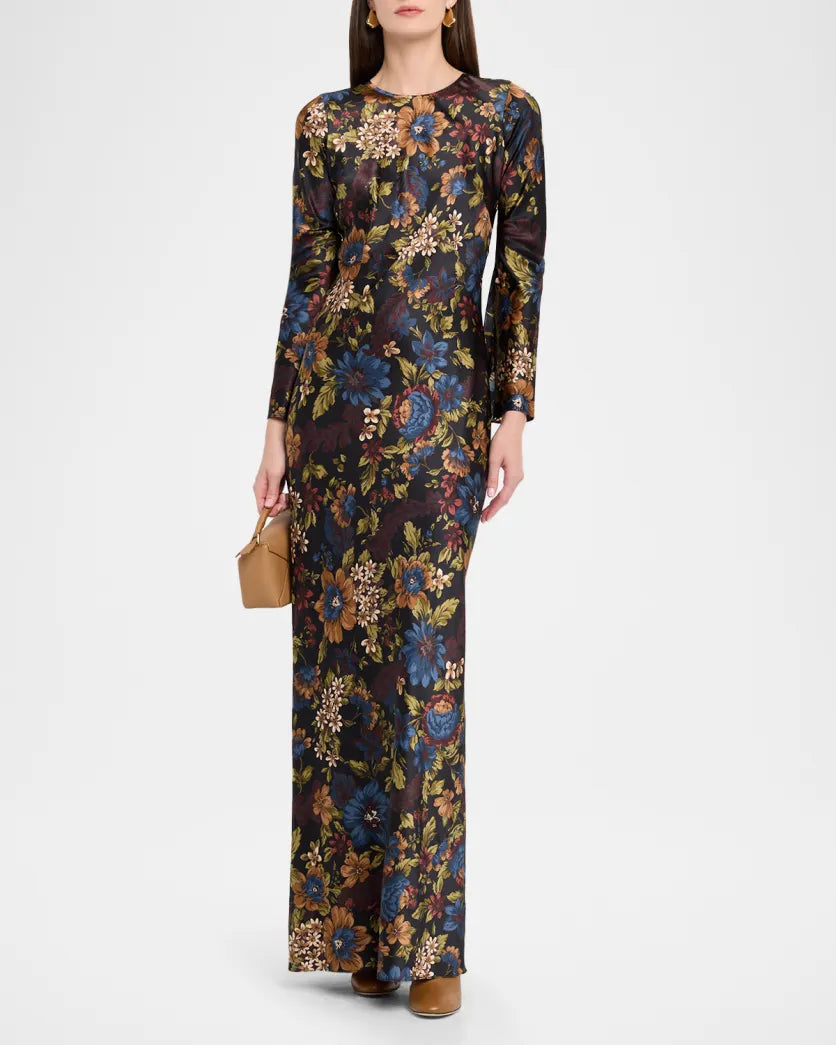 Veronica Beard Gemma Floral Long-Sleeve Maxi Dress