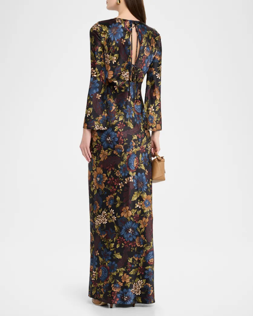 Veronica Beard Gemma Floral Long-Sleeve Maxi Dress