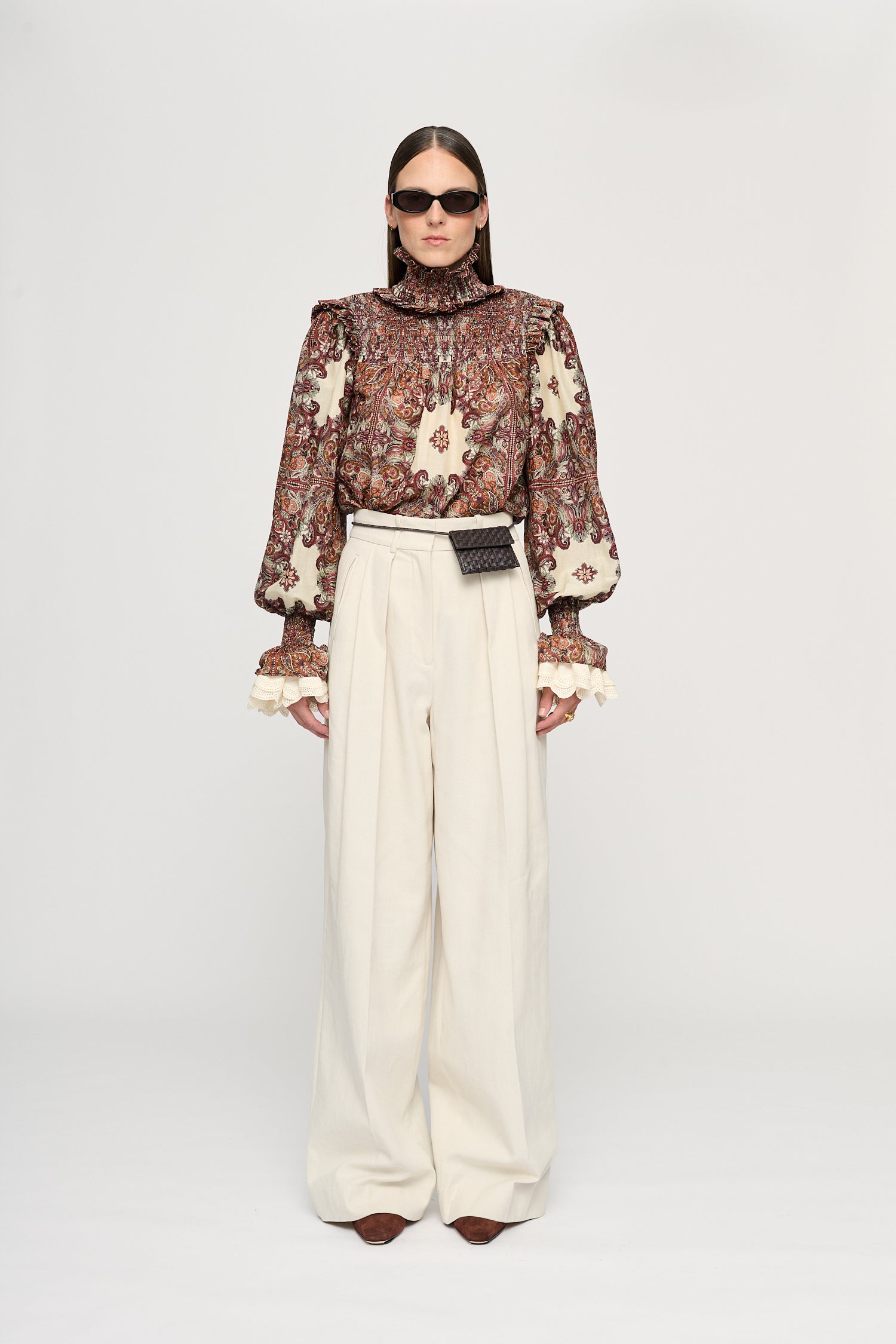 PAIGE SHIRRED BLOUSE