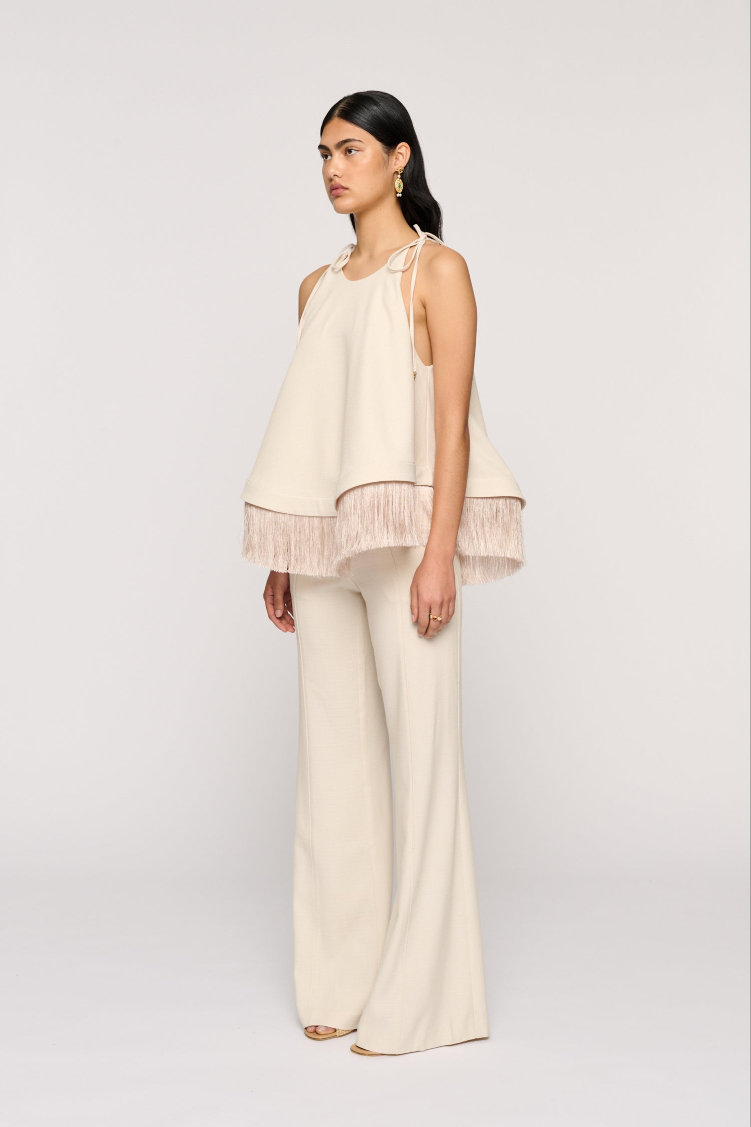BIBI FRINGE HEM TOP