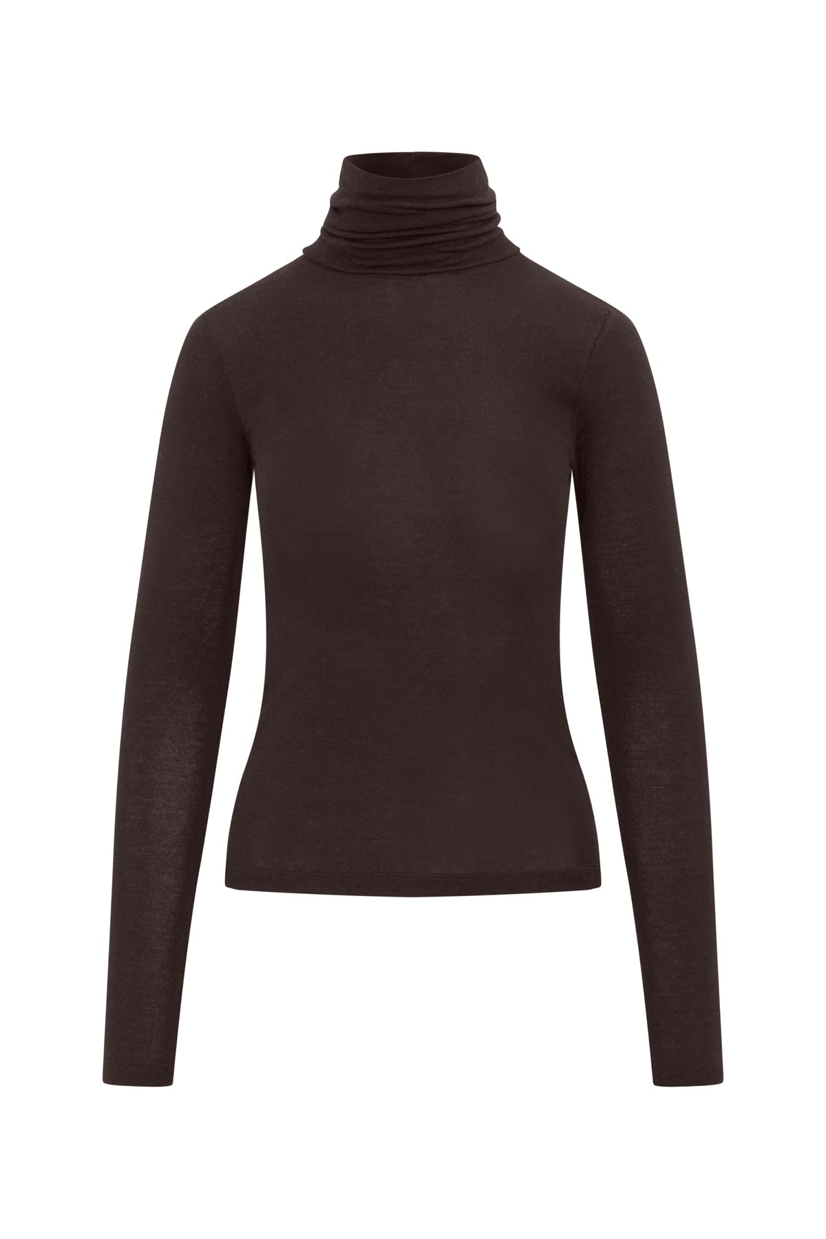 The Cashmere Turtleneck in Chocolate - WS