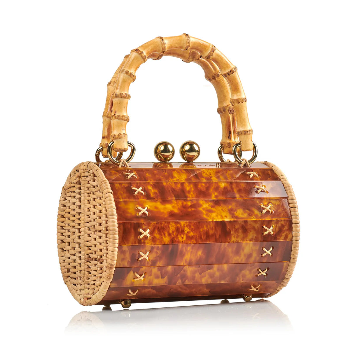 Waiwai Alix Bamboo Bag - Turtle