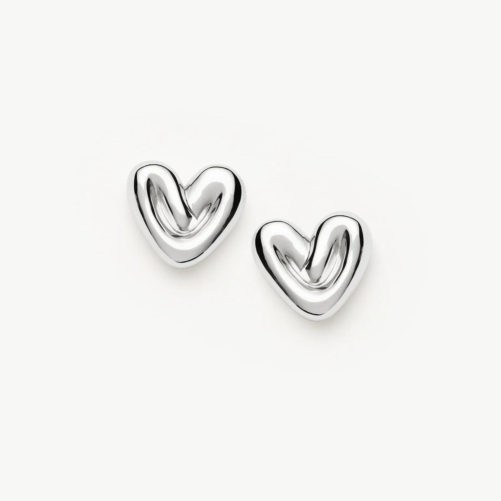 Missoma Puffy Heart Stud Earrings