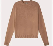 Minnie Rose Cashmere 9gg L/S Shrunken Crew Sweater - Camel