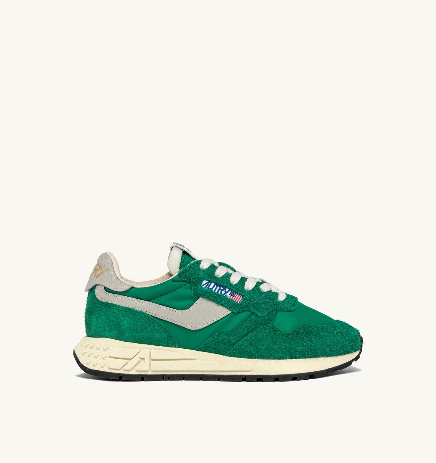 Autry Reelwind Low Sneakers - Green Nylon/Suede