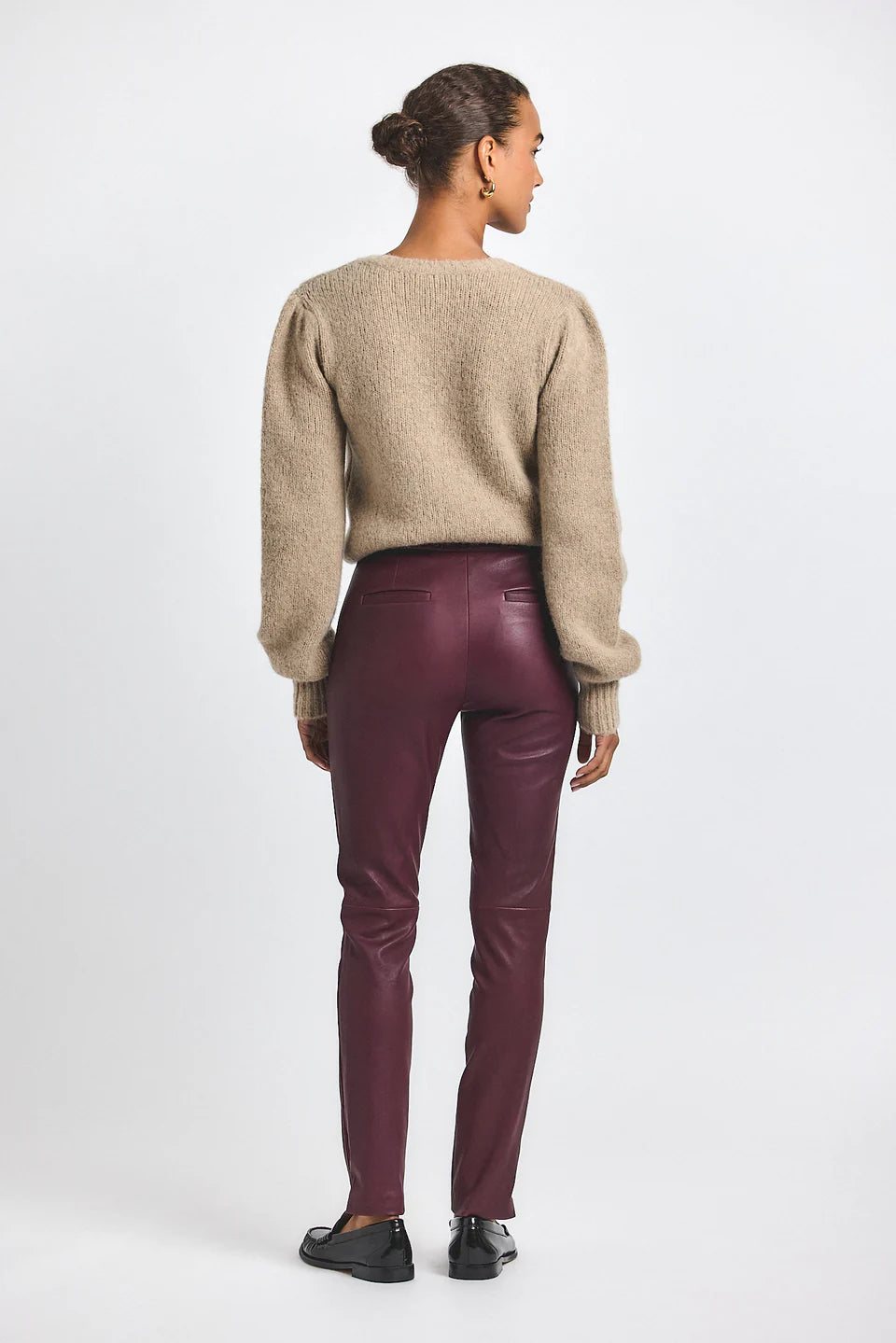 Derek Lam Thessaly Stretch Leather Skinny Pant