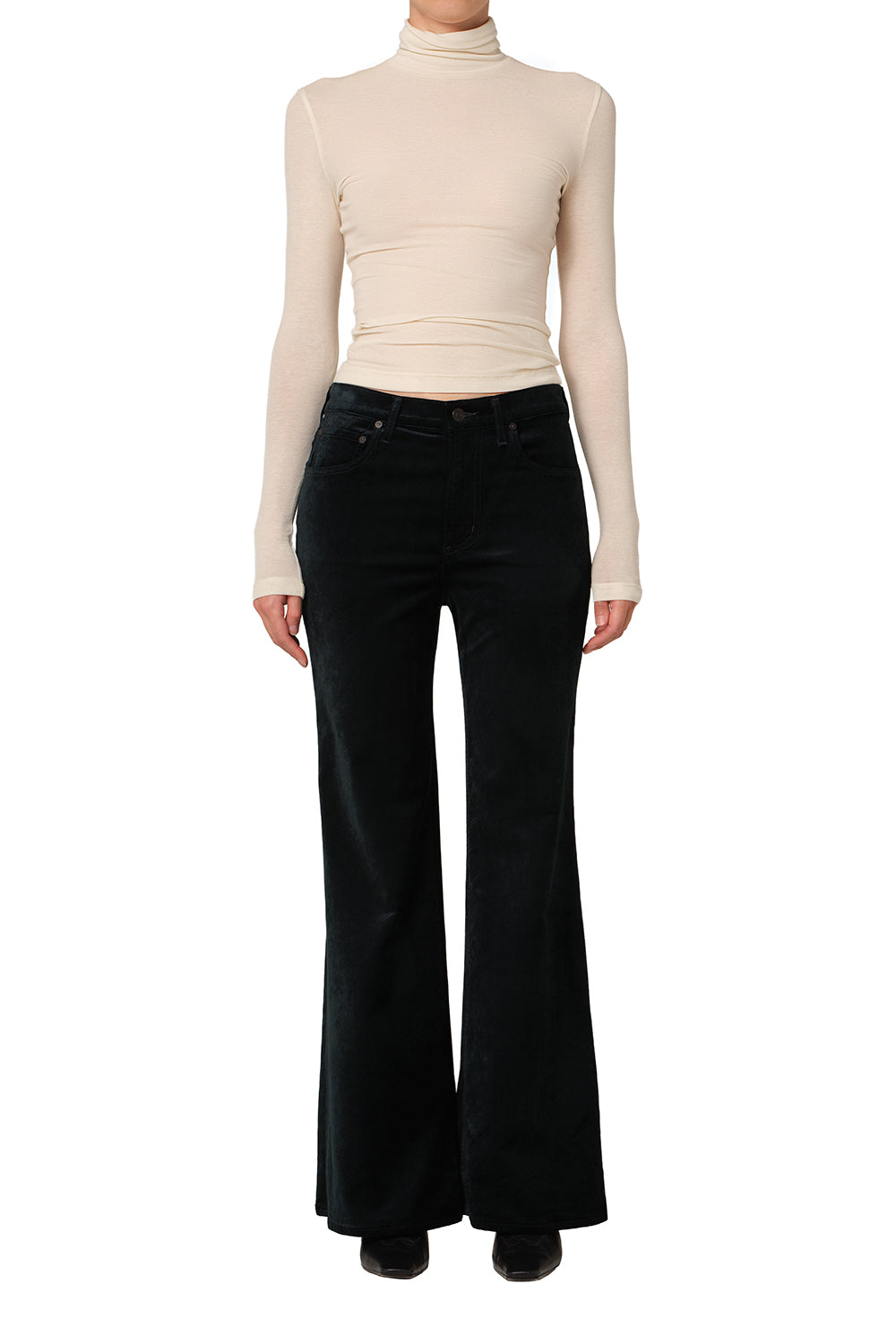 Citizens of Humanity Kimberly 70's Velvet Flare - Moss