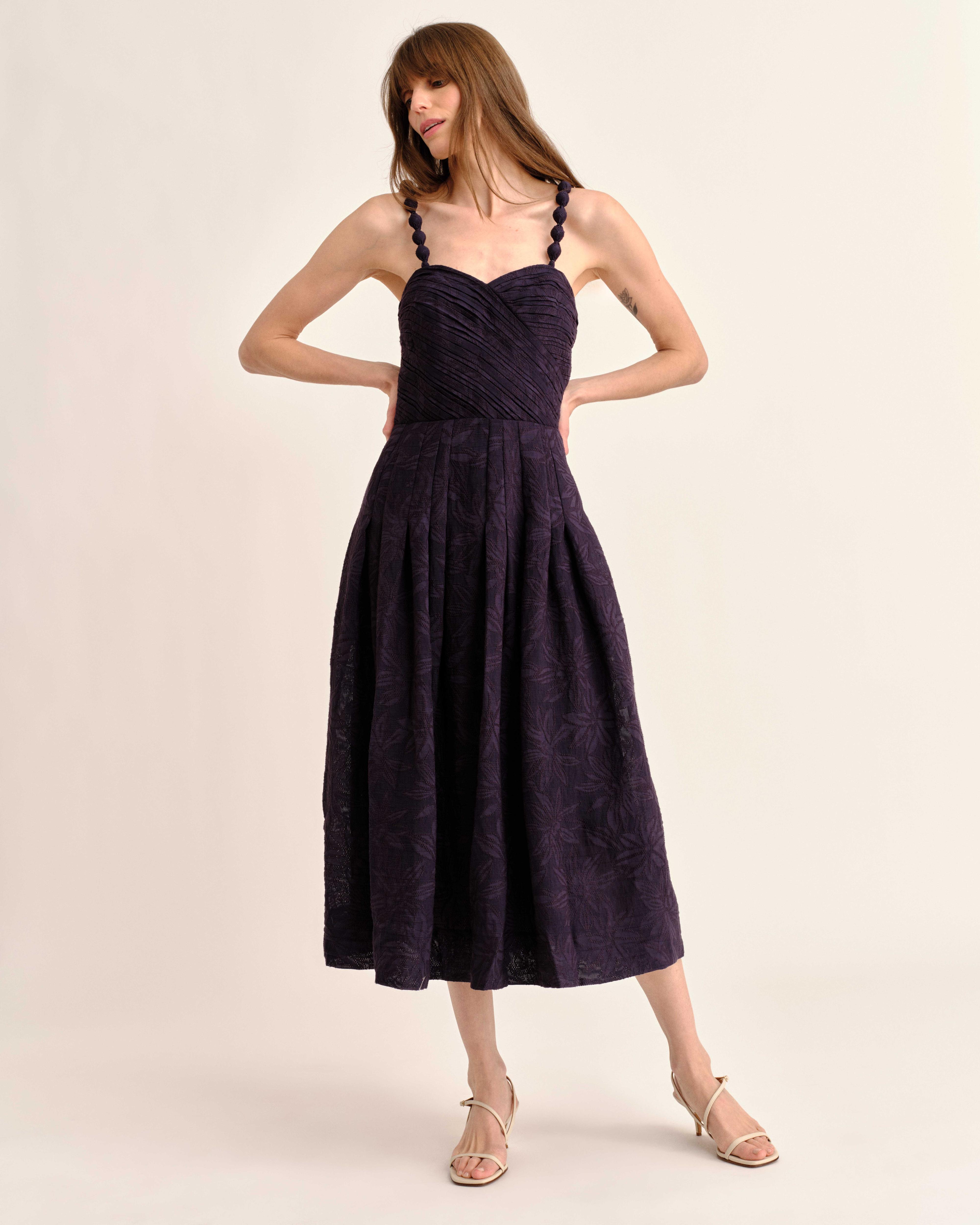 PF26 Marabel Midi Dress-Midnight Blue