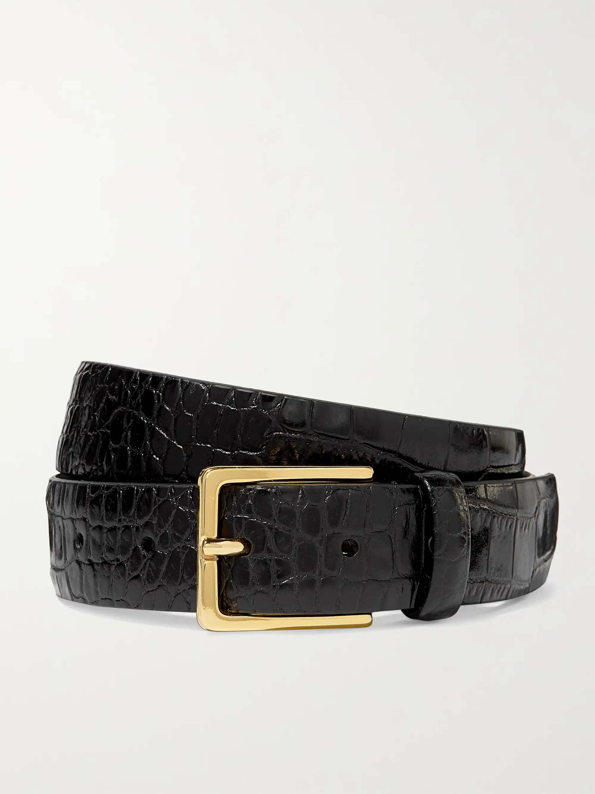 Anderson's Mock Croc Leather Belt 3.0cm