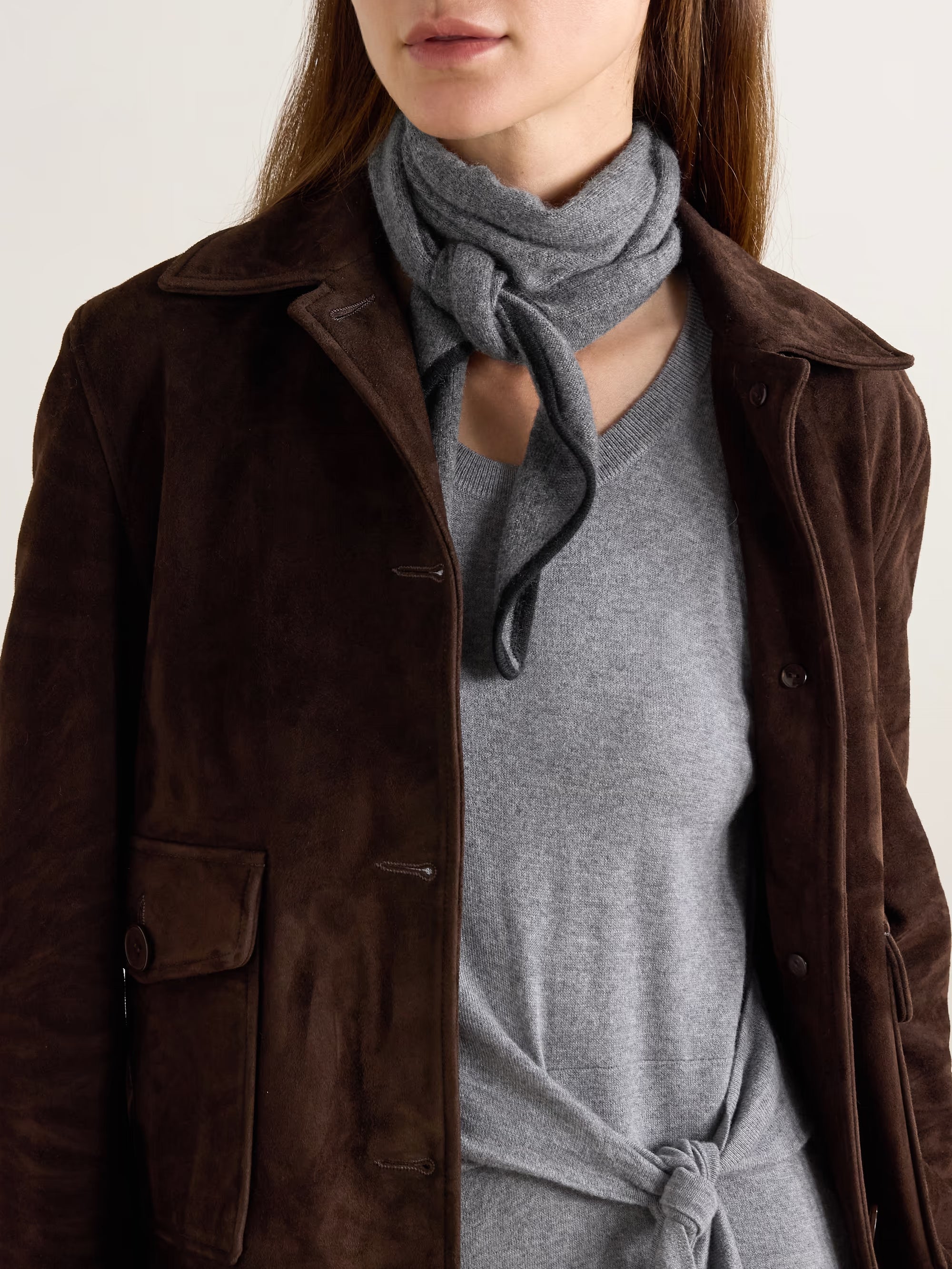 Lisa Yang Chelsea Scarf - Graphite/Black