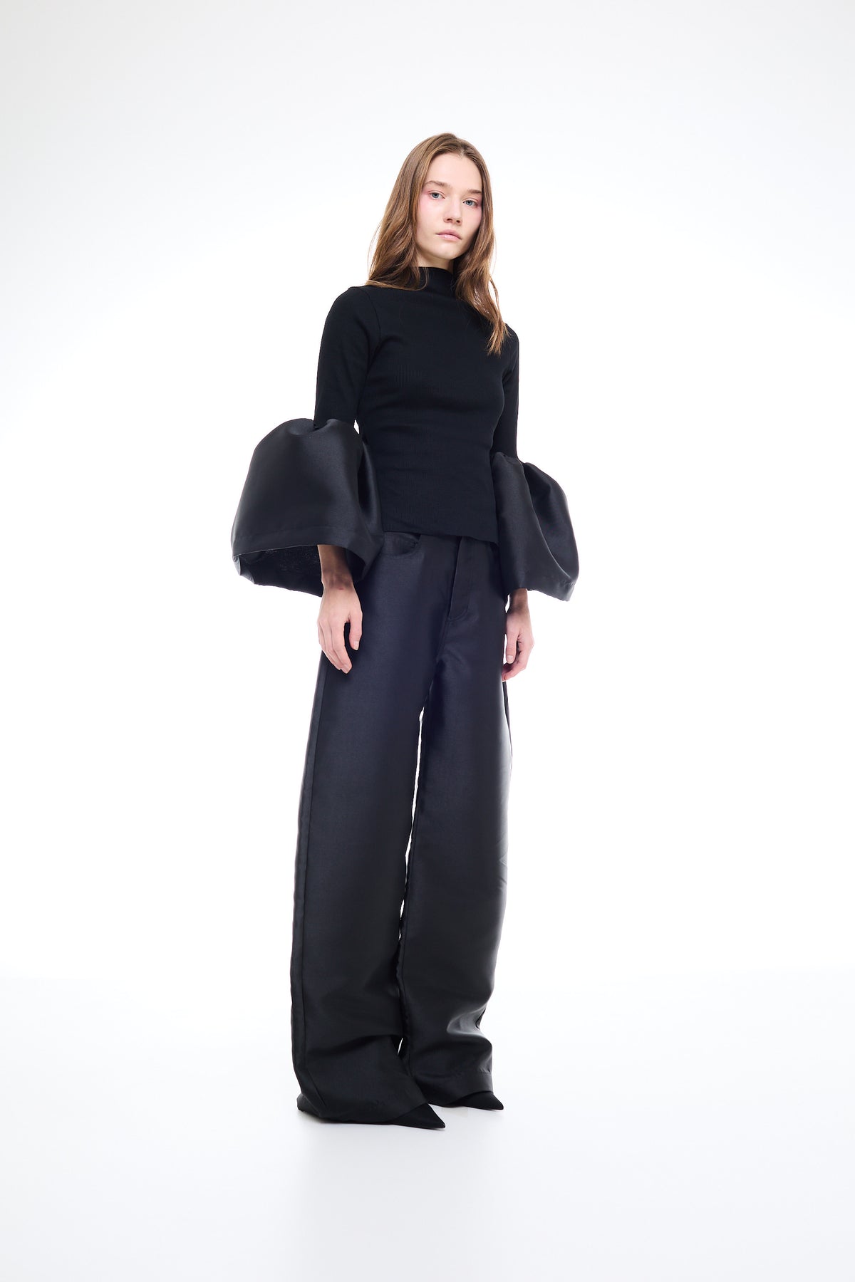 HEAVY SATIN BOYFRIENDS TROUSERS