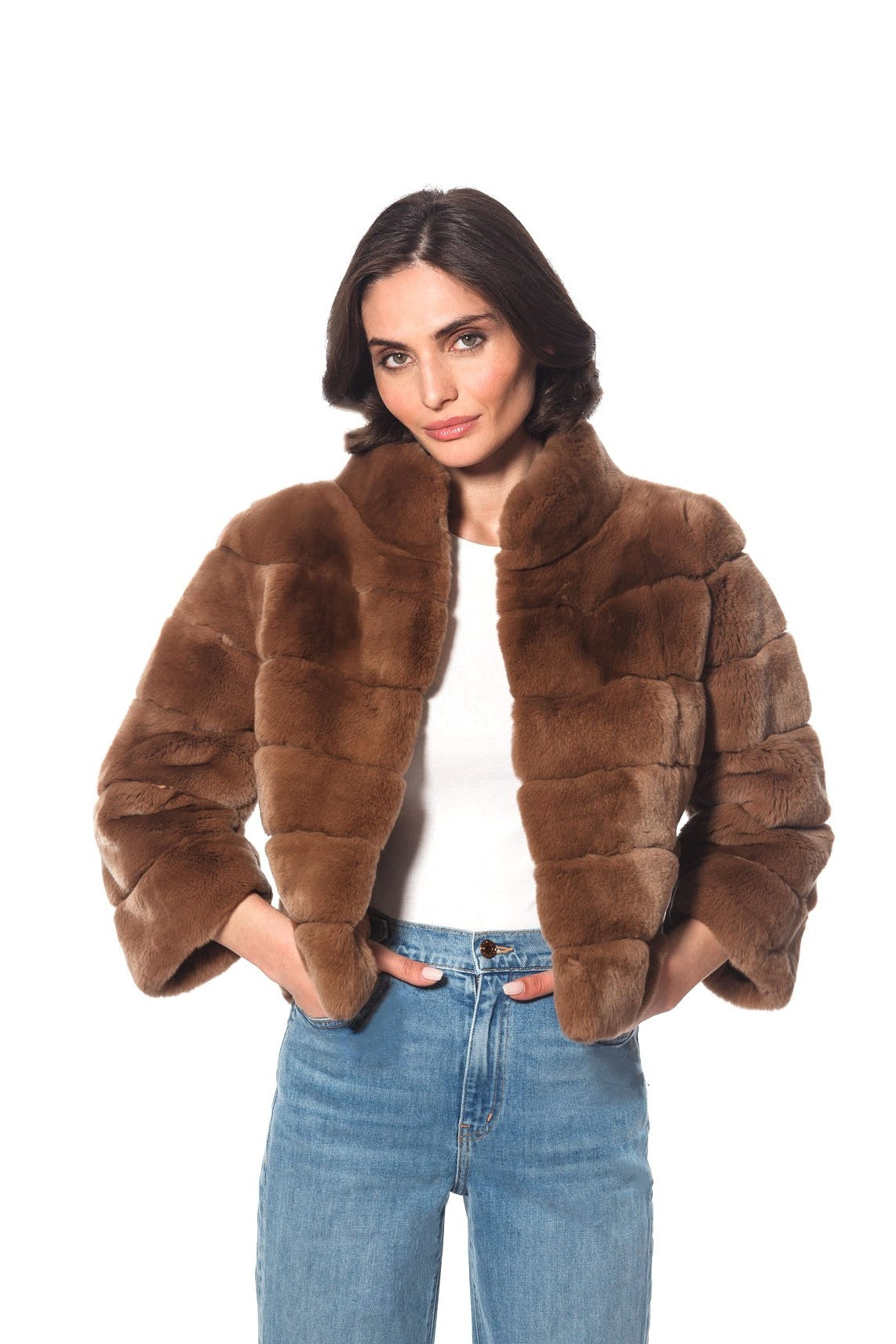 Linda Richards Rex Rabbit Banded Jacket