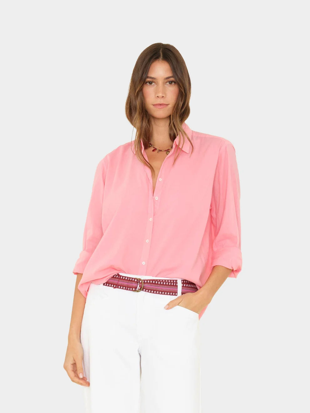Xirena Beau Shirt - Hot Coral