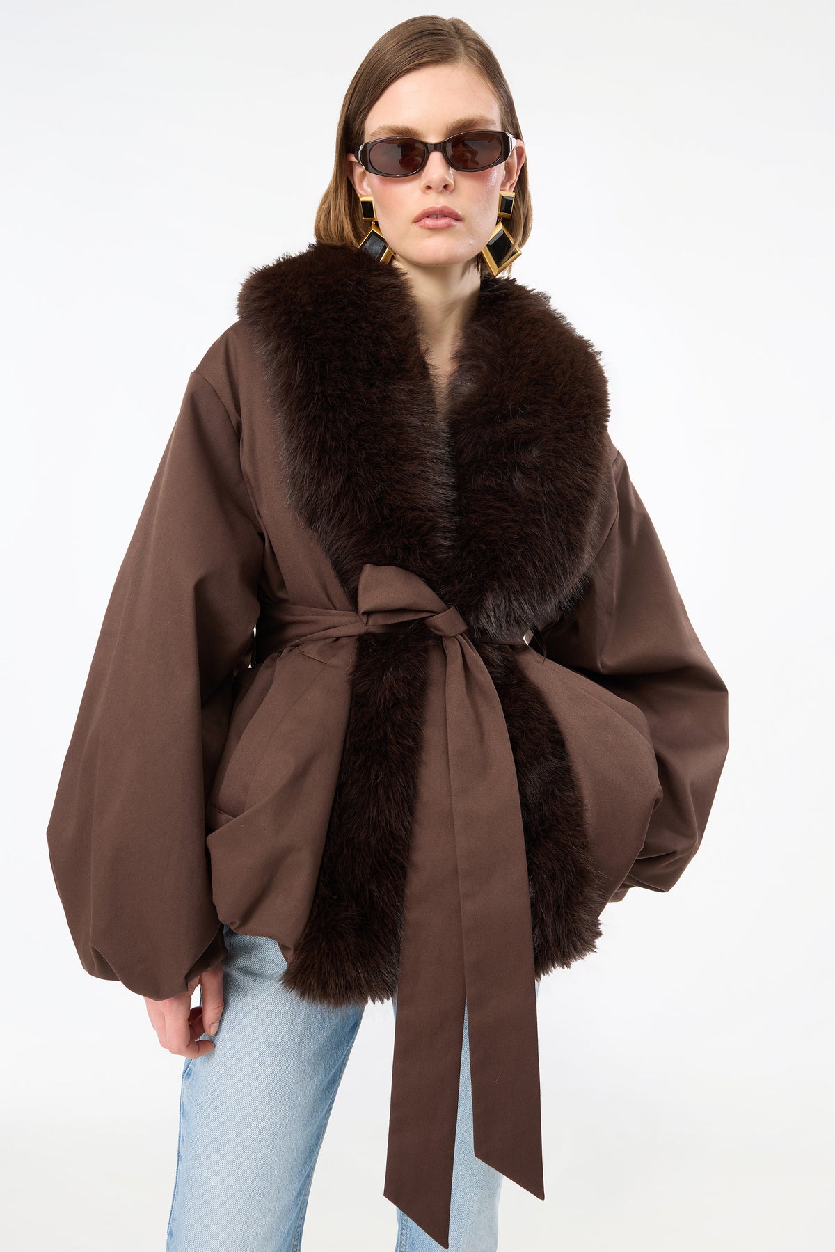 FAUX FUR COLLAR JACKET