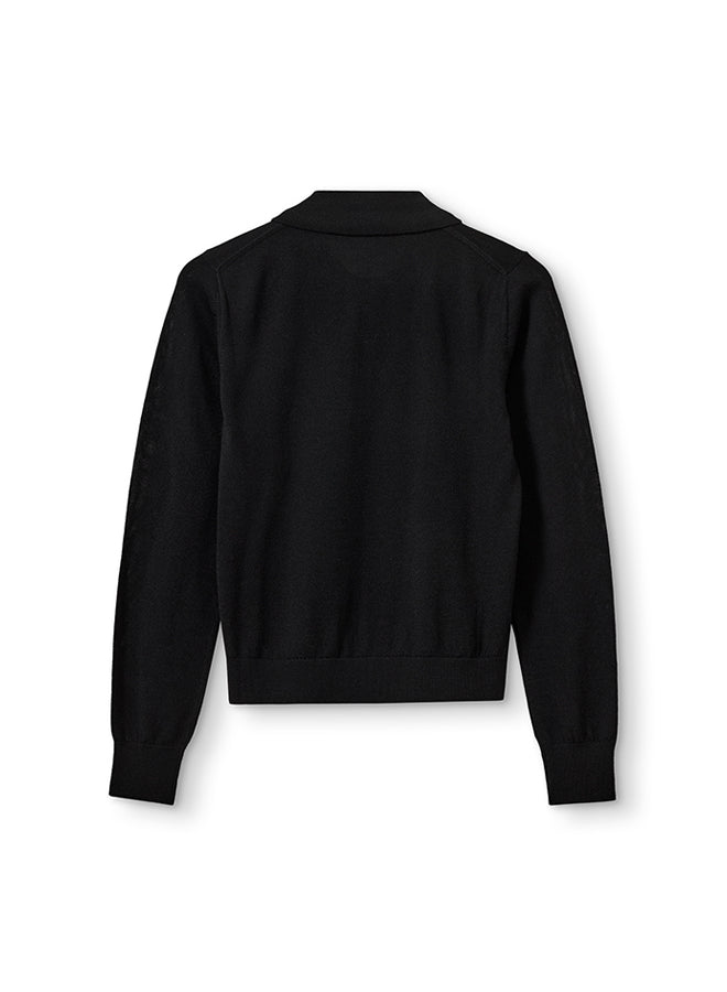 The Garment Bergen V Polo - Black